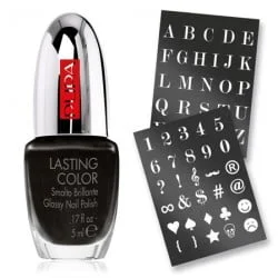 White Messages Pupa Nail art
